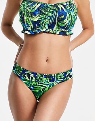 POUR MOI Kiwi TIE SIDE Bikini Brief SWIMWEAR Green Black Floral 7004 UK 14 NEW 