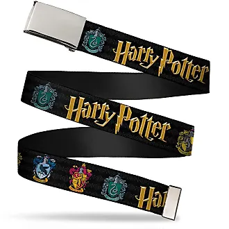 Buckle Down Harry Potter Fantasy Movie Series Hogwarts Crest Web Belt multicolore 3.17 cm Larghezza - Si adatta fino a 116,84 cm
