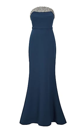 SAFiYAA Womens Donatella Embellished Strapless Gown - Blue - Only At Moda Operandi