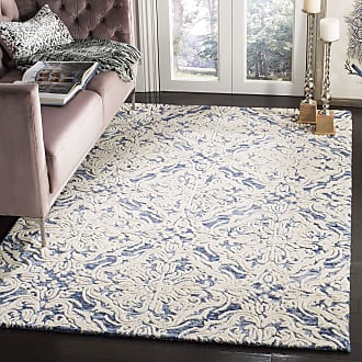 Safavieh Blossom Collection 8 x 10 Blue/Ivory BLM103M Handmade Premium Wool Area Rug