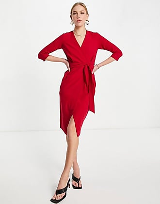 Miinto Donna Abbigliamento Vestiti Vestiti midi Donna Midi Dresses Rosso Taglia: XS 