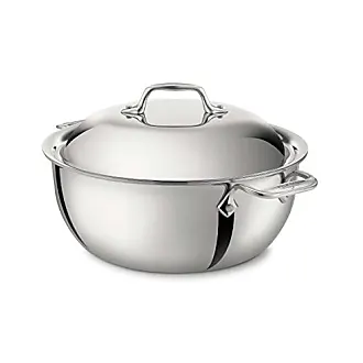 All-Clad Specialty Stainless Steel Stockpot, Multi-Pot with Strainer 8  Quart Induction Oven Broiler Safe 600F Strainer, Pasta Strainer with  Handle
