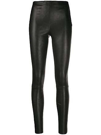 Alice & Olivia lambskin fitted leggings - women - Lamb Skin - 10 - Black