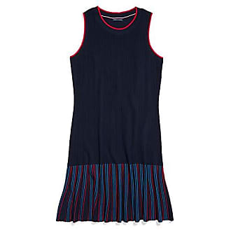 Tommy Hilfiger Womens Adaptive Sleevless Striped Dress with Wide Neck Opening, Masters Navy Multi, Small