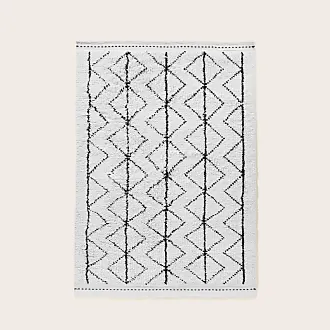 Tapis salon 120*200cm grand tapis berbere géométrique pour chambre bureau  polyester noir - Cdiscount Maison