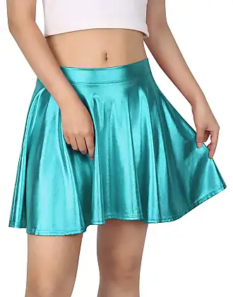 HDE Women's Shiny Liquid Metallic Fish Scale High Waist Mermaid