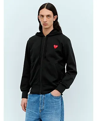 Comme Des Garçons Logo Patch Zip Hooded Sweatshirt