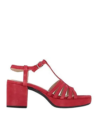 Red low hot sale heel sandals