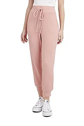 BCBGeneration Women's Waffle Knit Jogger Pants with Drawstring, Rose,  Medium : : Clothing, Shoes & Accessories
