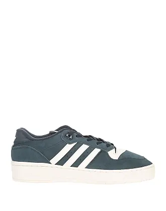 Navy blue and top white adidas sneakers