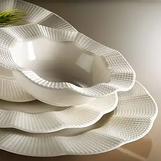 Set vaisselle service dîner 24 pièces Murrina 100% Porcelaine Blanc