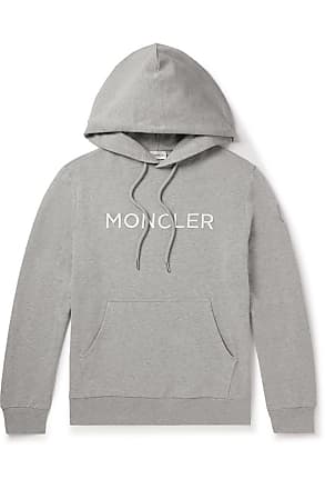 MONCLER, Logo Badge Virgin Wool Blend Knit Drawstring Hoodie, Men