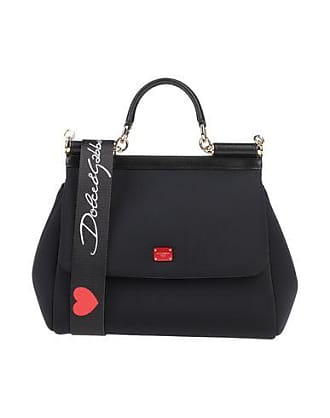 DOLCE & GABBANA Miss Sicily Small Neoprene Top Handle Bag Black