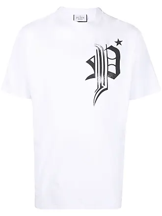 Philipp Plein Logo-patch Zip-detailing T-shirt in White for Men