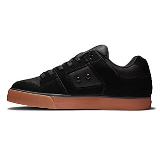 DC Mens Pure Casual Low Top Skate Shoe, Black/Gum/Black, 12.5