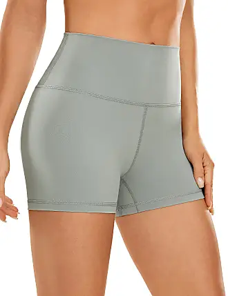 CRZ YOGA Women's Naked Feeling Light Running Shorts 6 Inches - High Waisted  Gym Biker Compression Shorts with Pockets Olive Grey X-Large price in UAE,  UAE