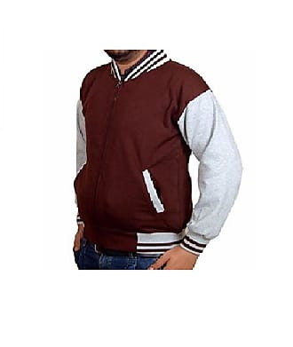 Activewear Men &Women Baseball Varsity Hooded Bomber Jacket with Pockets &Open End Zip Size S to 2XL