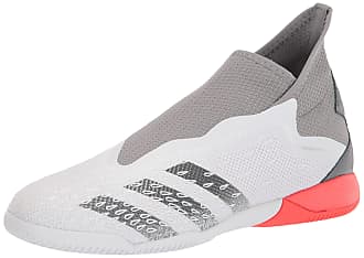 adidas Mens Laceless Indoor Predator Freak.3 Soccer Shoe, White/Iron Metallic/Solar Red, 11.5