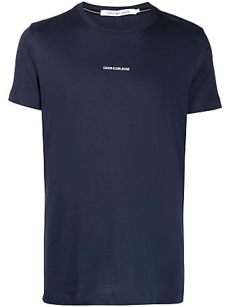 Calvin Klein Jeans logo-print short-sleeved T-shirt - men - Cotton - L - Blue