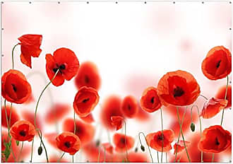Wallario Garten-Poster Outdoor-Poster 61 x 91,5 cm Mohnblumenblüten Mohnblume 