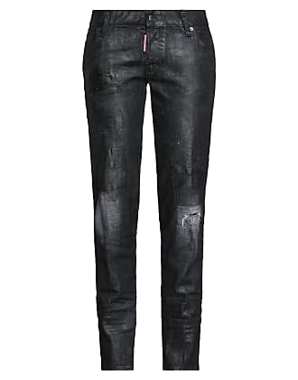 Femme Vêtements Jeans Jeans coupe droite Pantalon en jean Jean DSquared² en coloris Noir 