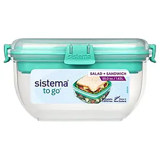 Sistema KLIP IT Accents Collection Sandwich Box Food Storage Container,  15.2 oz./0.5 L, Color Received May Vary