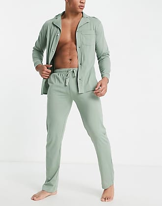 INTIMO MEN'S LUXE SILK LONG SLEEVES FOREST GEEN PAJAMA SET SIZE S NWT 