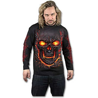 Spiral Steampunk Skull T-Shirt à Manches Longues Noir