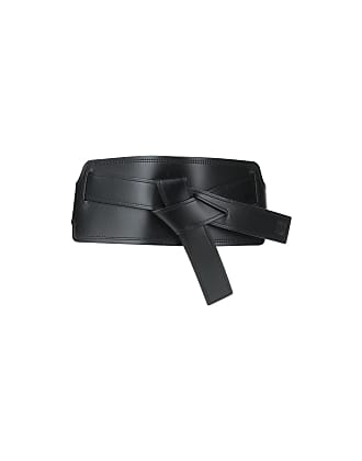 Anagram elastic belt in webbing and brass Black/Gold - LOEWE