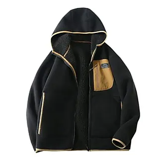 Veste de sport à capuche pour homme - Automne et hiver - Grande taille -  Fermeture éclair fine, Noir , L : : Mode
