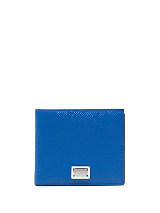 Dolce & Gabbana Blue Leather Dauphine Flap Continental Wallet