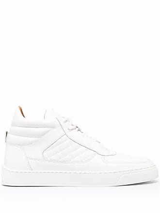 Leandro Lopes Faisca quilted high-top sneakers - men - Recycled Rubber/Leather/Calf Leather - 40 - White