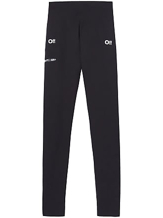 Off-White Flock Monogram Performance Leggings - Black