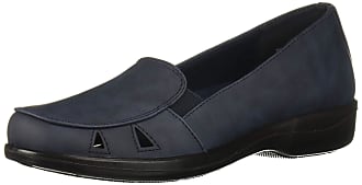 Easy Street Womens Julie Comfort Slip on Casual Ballet Flat Navy 6.5 2W US