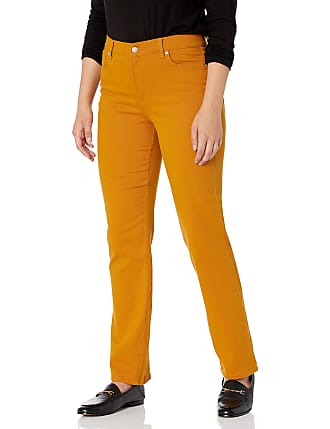 Gloria Vanderbilt Womens Misses Amanda Classic High Rise Tapered Jean, Golden Buttercup, 12 Regular