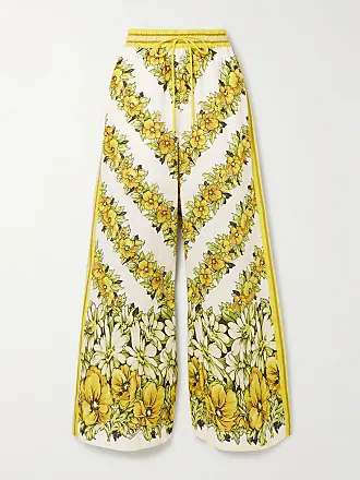 Bally piping-detail palazzo trousers - Yellow