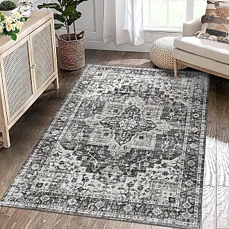 ZACOO 4' x 6' Machine Washable Area Rug Vintage Boho Foldable