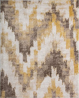 Decorative Contemporary Gold & Light Blue Machine-Made Rug – World Of Rugs