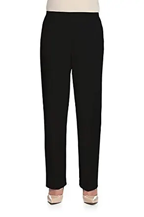 Alfred Dunner Black Stretchy Waistband Dress Pants/Slacks Size 12