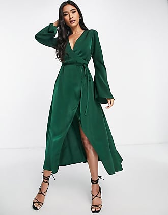 Vestito grembiule oversize a quadri verdi con bottoni Asos Donna Abbigliamento Vestiti Vestiti grembiule 