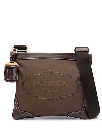 Très Bien - Prada Brique Leather / Nylon Cross-Body Bag Black