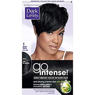 Softsheen Carson SoftSheen-Carson Dark and Lovely Ultra Vibrant Permanent Hair Color Go Intense Hair Dye for Dark Hair with Olive Oil for Shine and Softness, Super Bla