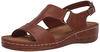 Easy Street womens Flat Sandal,Tan,8.5 M US