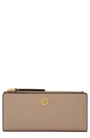 Tory Burch T Monogram Jacquard Slim Zip Wallet