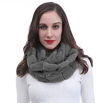 Sciarpa con cappuccio in misto cashmere - Grigio scuro mélange - DONNA