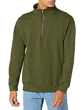 Gildan Mens Fleece Quarter-Zip Cadet Collar Sweatshirt, Style