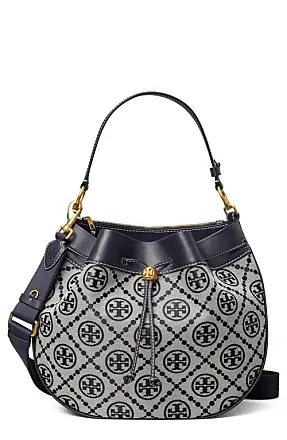 Tory Burch Women's T Monogram Jacquard Bucket Bag Tory Navy