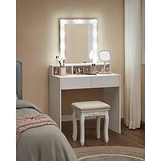 WOLTU Coiffeuse avec Miroir LED à Luminosité Réglable. 40 x 90 x 135 cm.  Table de