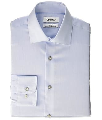 Calvin Klein Calvin Klein Mens Dress Shirt Regular Fit Non Iron Herringbone