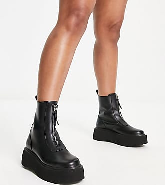 Schuhe Stiefeletten Western-Stiefeletten Asos Boots Stiefeletten Cowboystiefel schwarz silber 